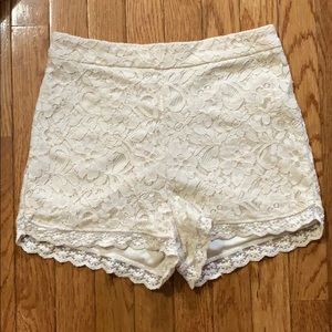 Lace Boho high waist shorts